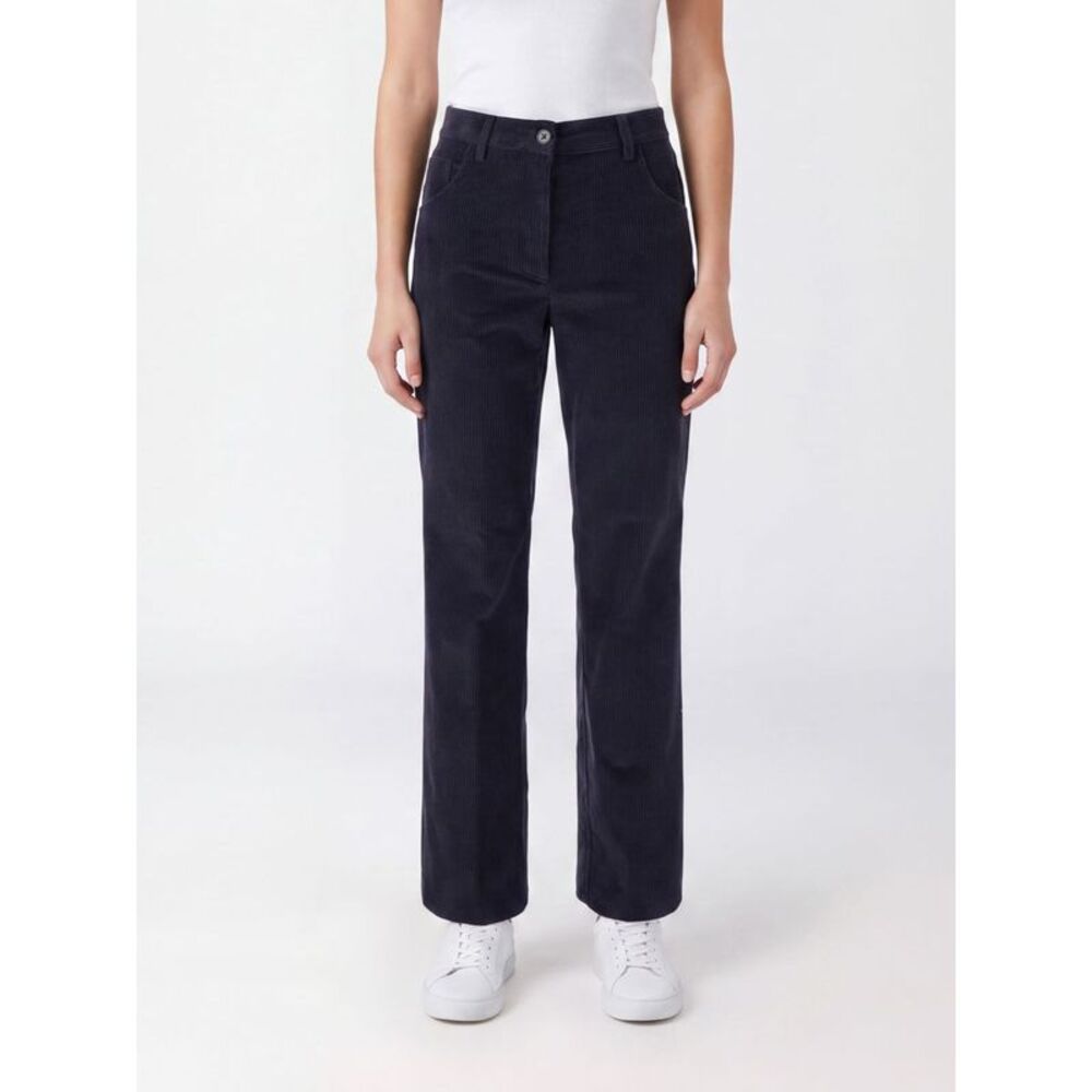 Semicouture Women Semicouture High-Waisted Straight-Leg Corduroy Trousers